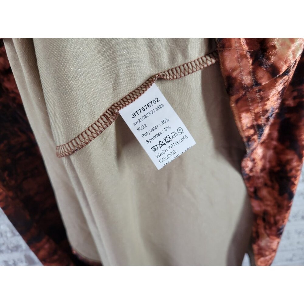 Shein Curve Women's 2XL Brown Watercolor Maxi Dress Sleeveless V-Neck WAT114XE - Picture 11 of 11